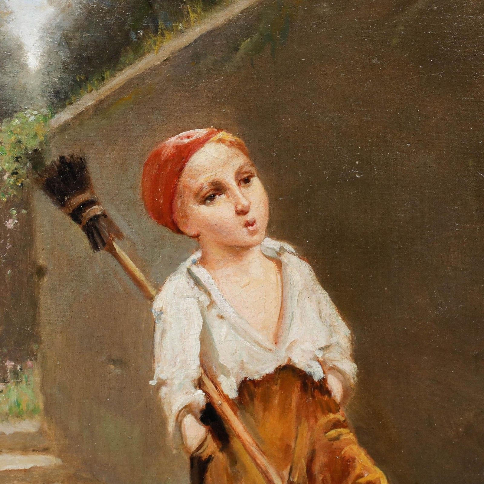 Giovani Maresca Continental School Late 19th Century Oil, The Young Sweep photo Art