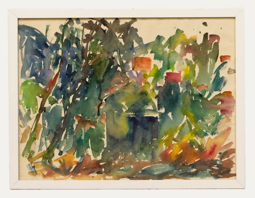 Anton Gold (1914 1970) Mid 20th Century Watercolour, Through The Trees