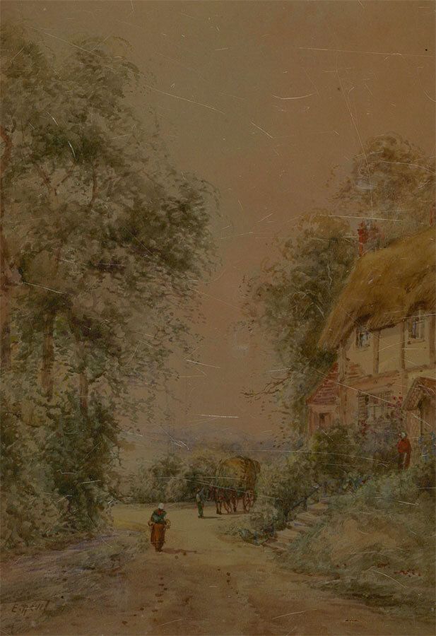 E. Nevil Late 19th Century Watercolour, Near Edgware photo for sale