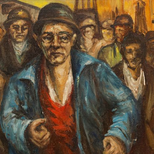 R. E. Deschryver  20th Century Oil, The Strike photo Art