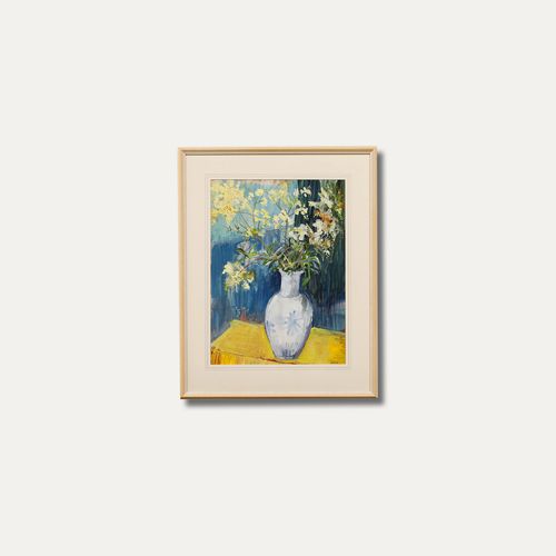 photo furniture Nola Armstrong 20th Century Mixed Media, Vase With Meadowsweet