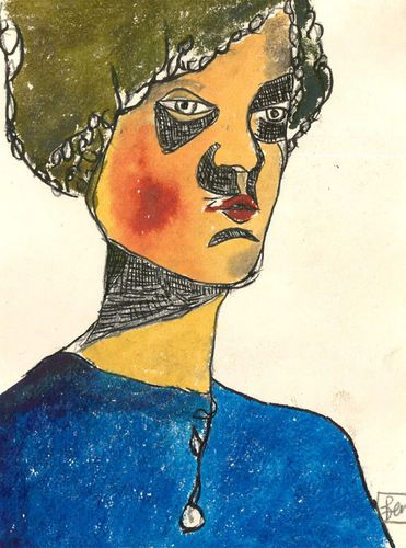 Ben Carrivick Contemporary Watercolour, Tired Eyes