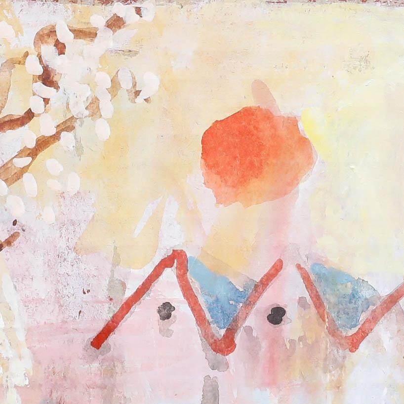 Fritz Brunner (1908 1996) Framed 1980 Gouache, Sun Over The Blossoms photo Art