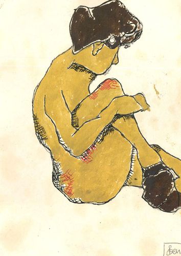 Ben Carrivick Contemporary Watercolour, Nude