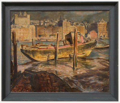 Continental School 20th Century Oil City Mooring