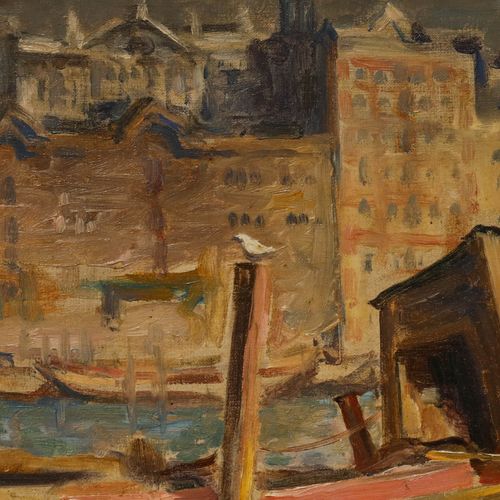 Continental School 20th Century Oil City Mooring photo Art