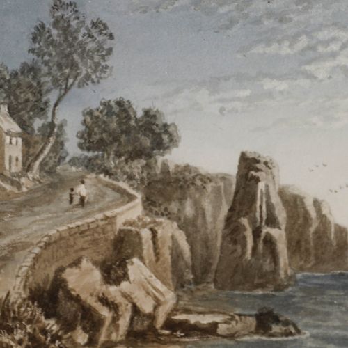 Hazel Carter Framed 20th Century Watercolour, View Of Mount Burnett photo Art