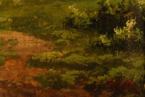 Manner Of Abraham Hulk Junior Framed Late 19th Century Oil, Alpine Village photo vinterior