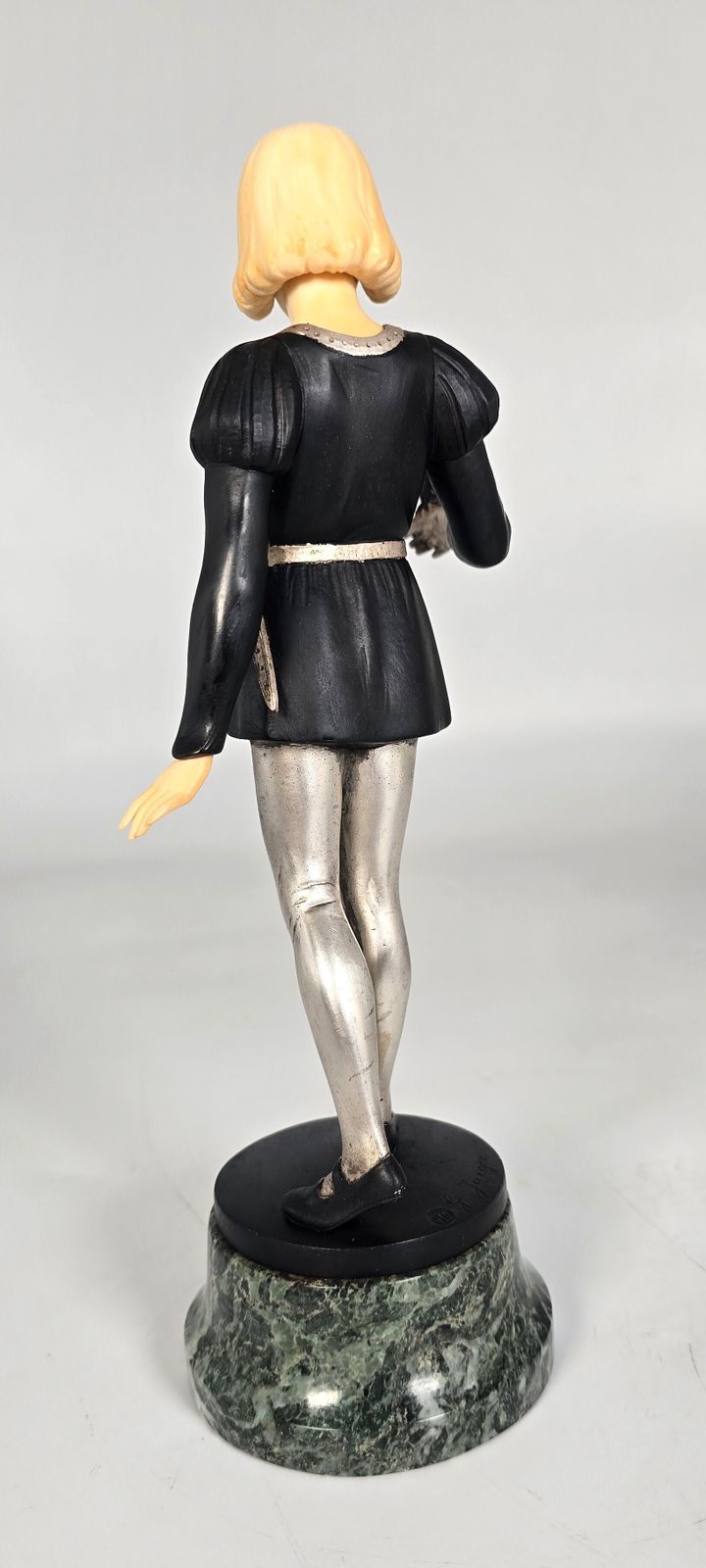 photo for sale Gotthilf Jaeger, A Pair Of Bronze And Ivory Figures, The Falconer And The Casket Bearer Circa 1925