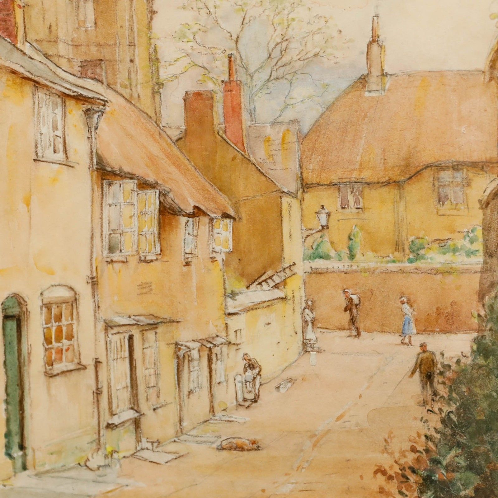 Alfred Henry Hart (1866 1953 )  Framed Watercolour, Beaminster photo 218.0