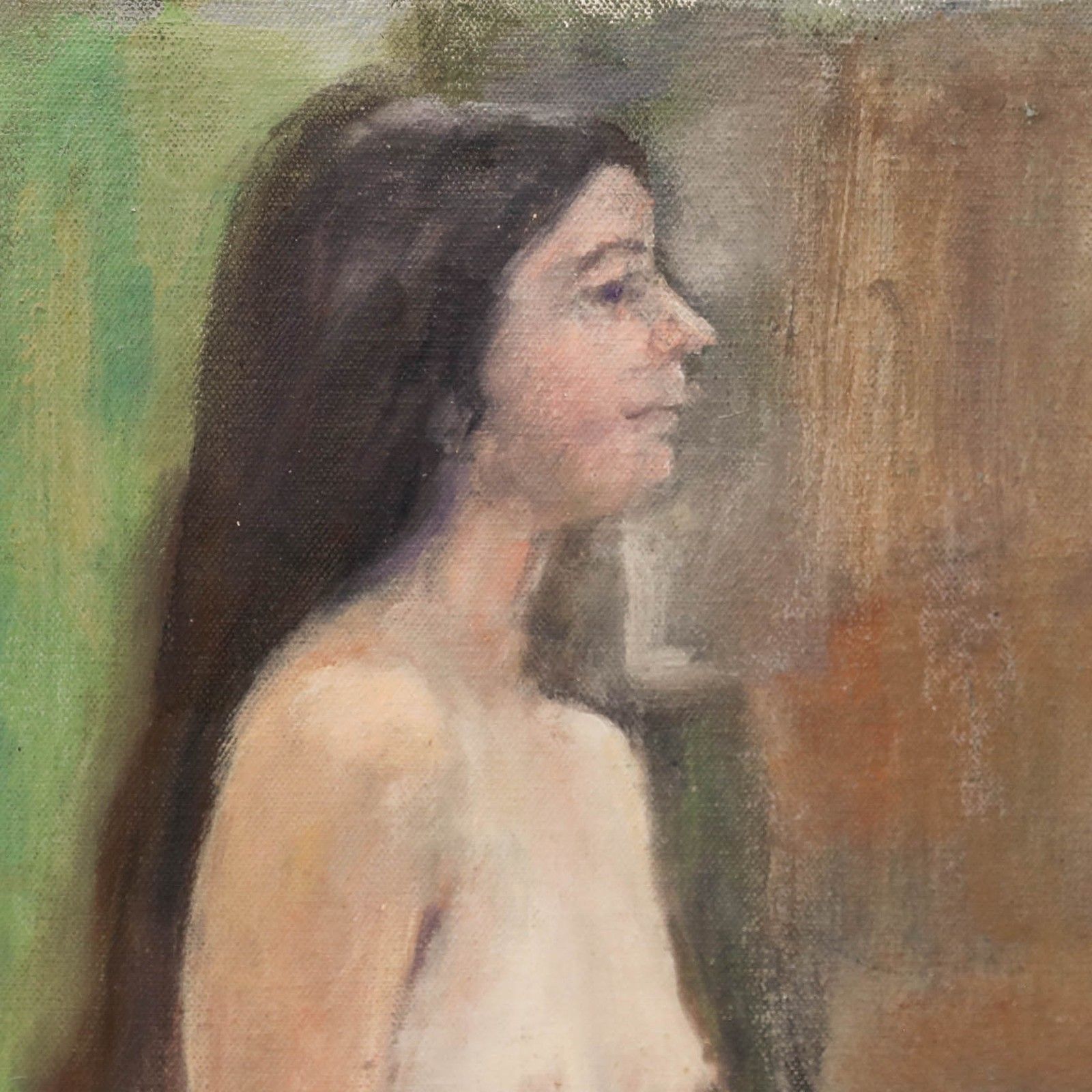 George Weissbort (1928 2013) 20th Century Oil, Resting In White Sheets photo Art