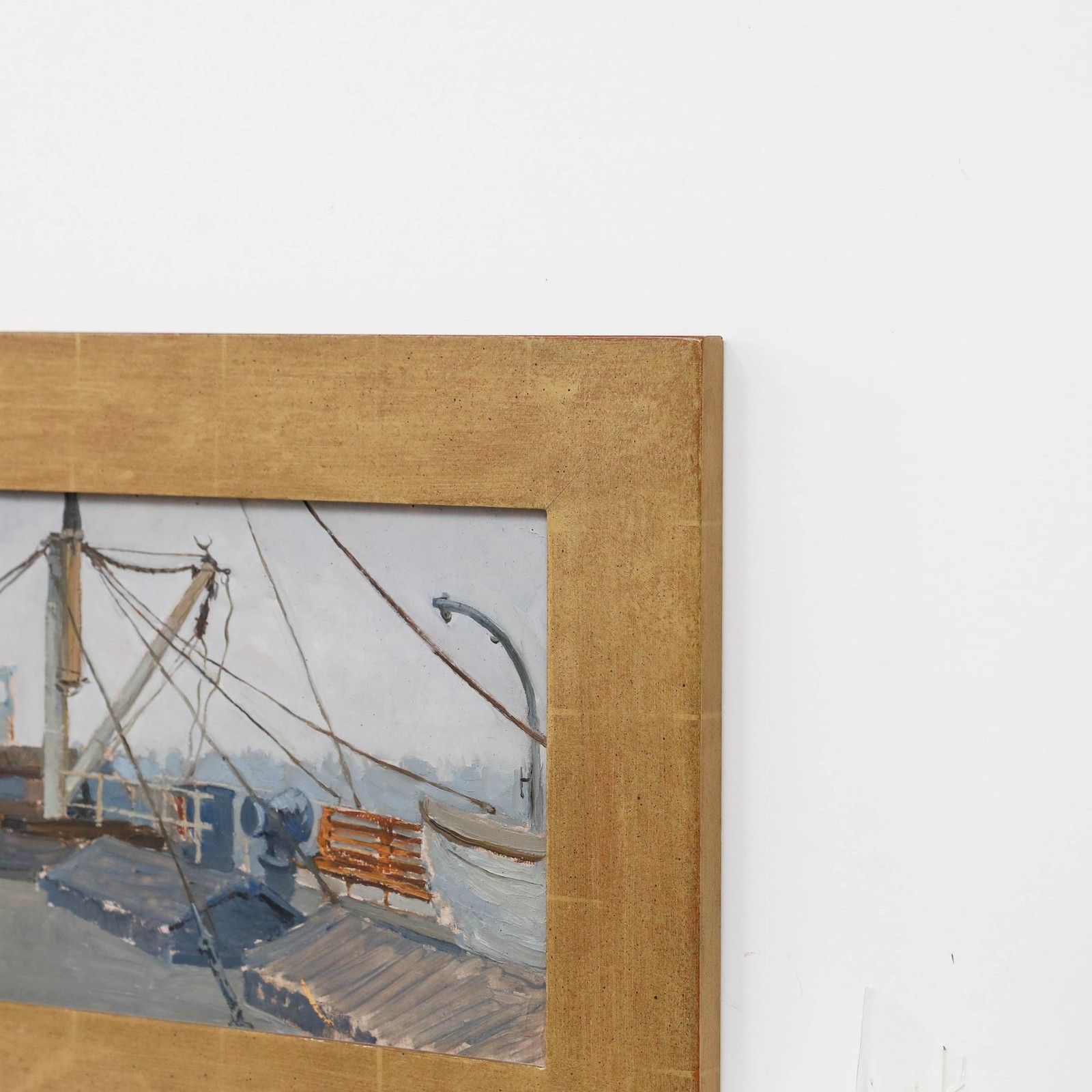 Leonid Petrovitch Baikov (1918 1994) 20th Century Oil, On Deck photo vinterior