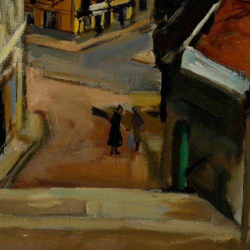 Georges Pacouil (1903 1996) Mid 20th Century Oil, Chaumont En Vexin photo Art