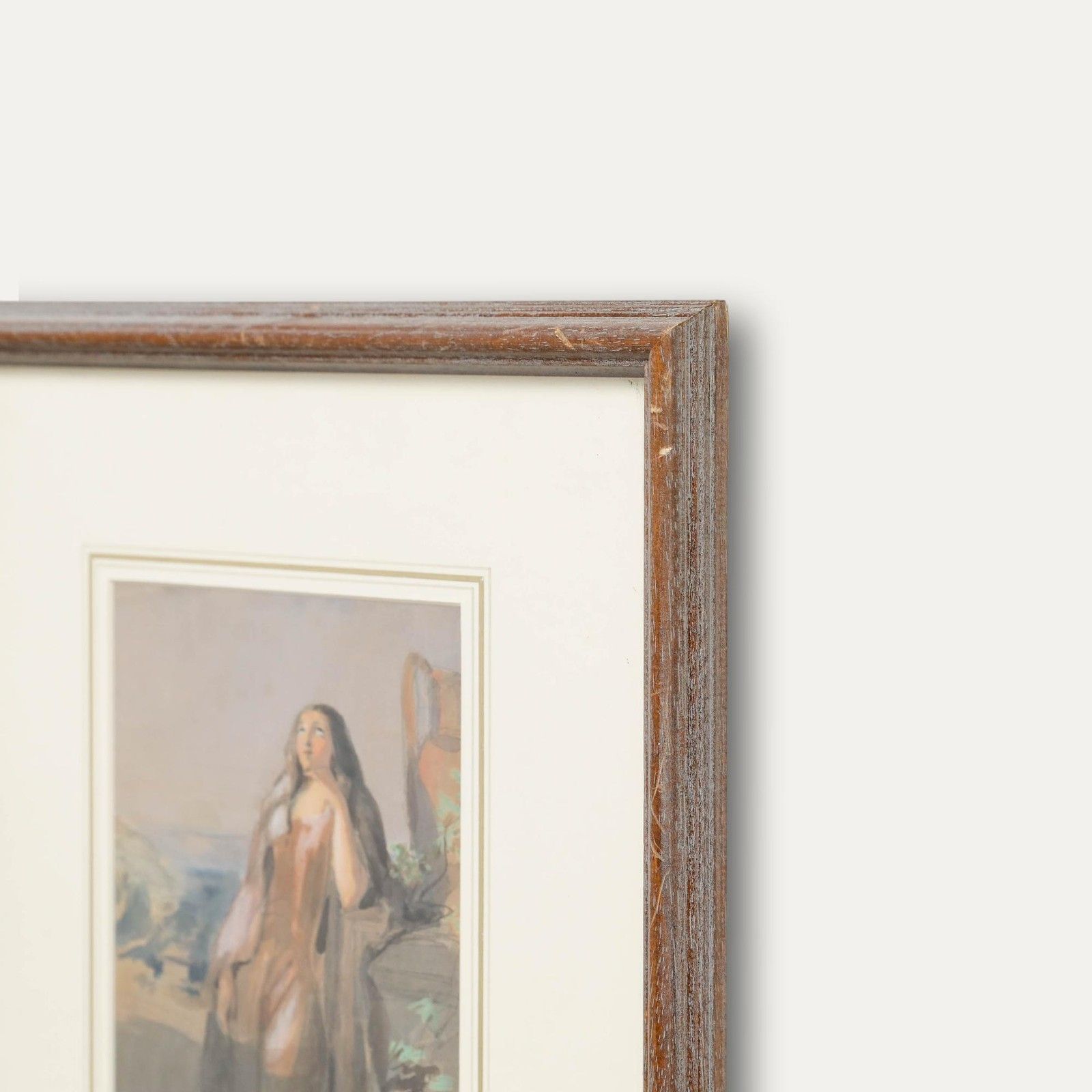 Attrib. John Absolon (1815 1895) 19th Century Watercolour, A Wistful Girl photo vinterior
