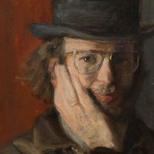 George Weissbort (1928 2013) Mid 20th Century Oil, Self Portrait photo Art