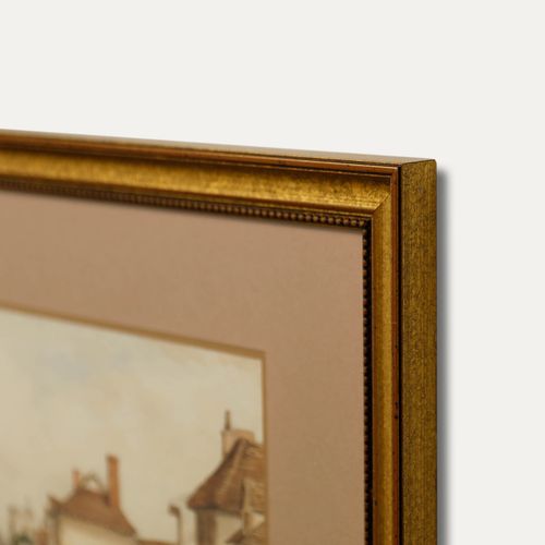 19th Century Watercolour Morning In The Village photo buy