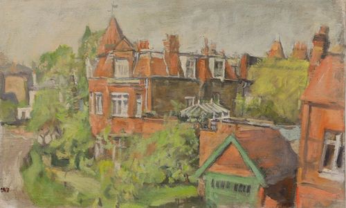 George Weissbort (1928 2013) 20th Century Oil, Residential Landscape