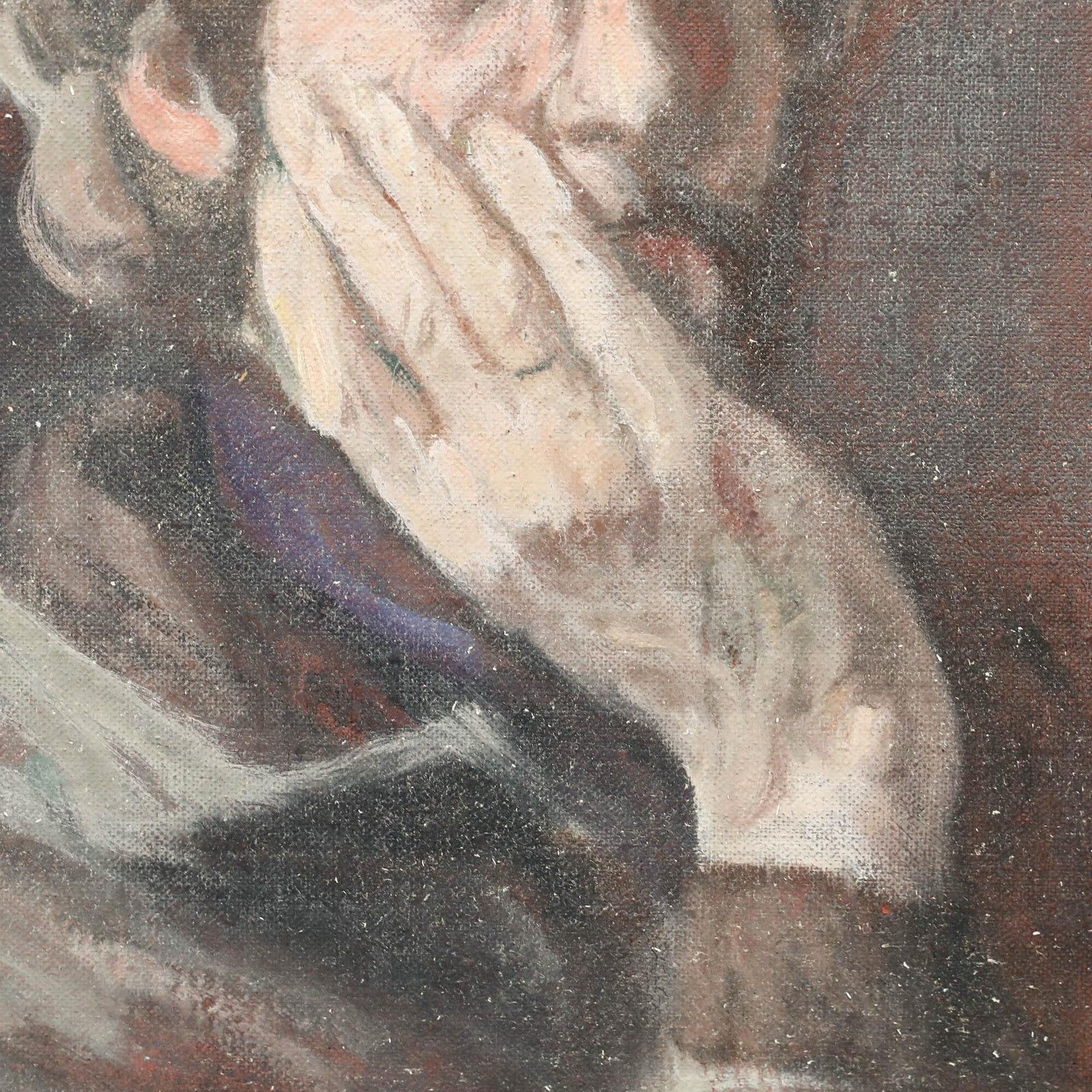 George Weissbort (1928 2013) Mid 20th Century Oil, Pensive Look photo 288.0