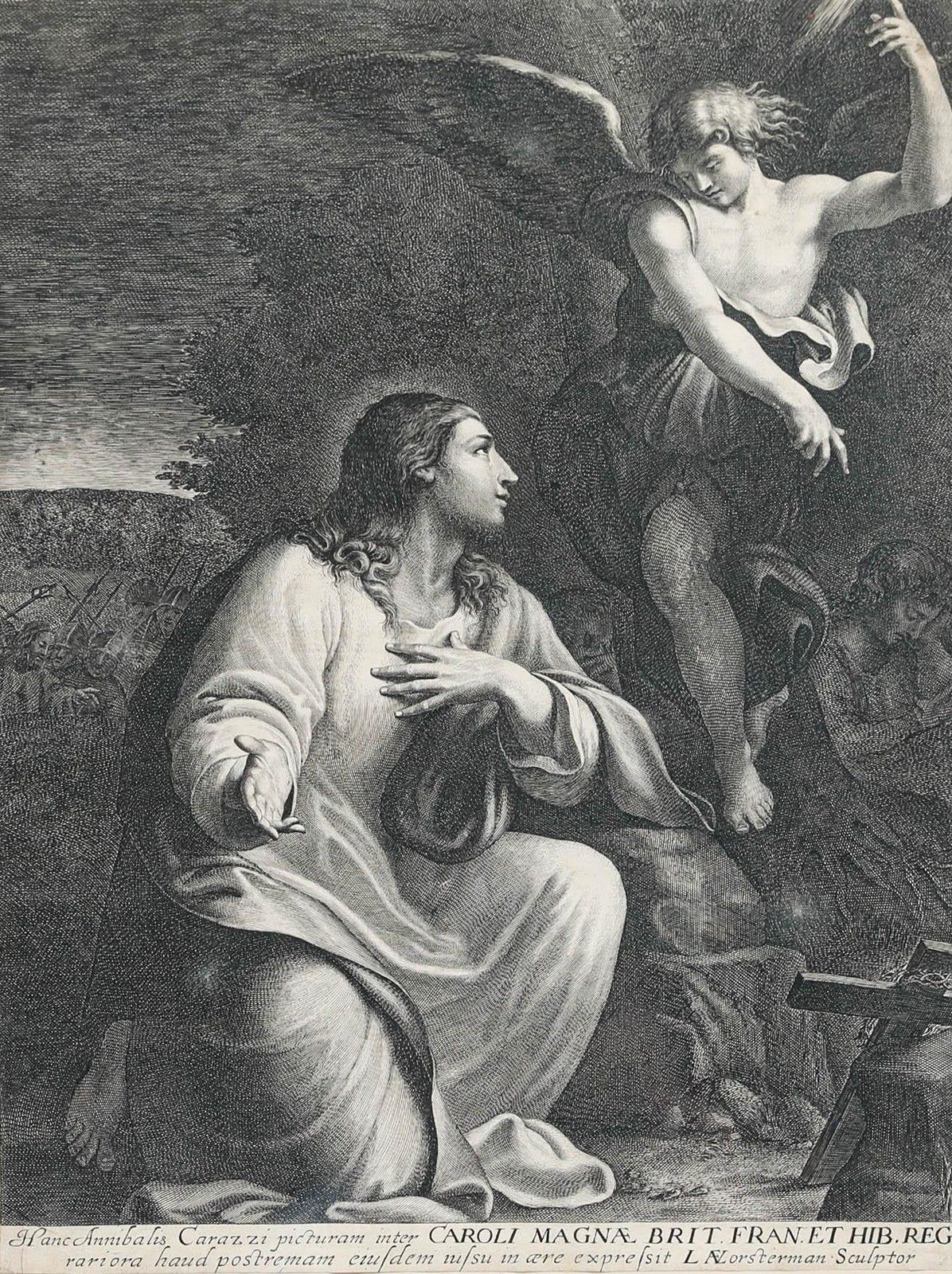After Annibale Carracci (1560 1609) 1627 Engraving, The Agony In The Garden photo furniture