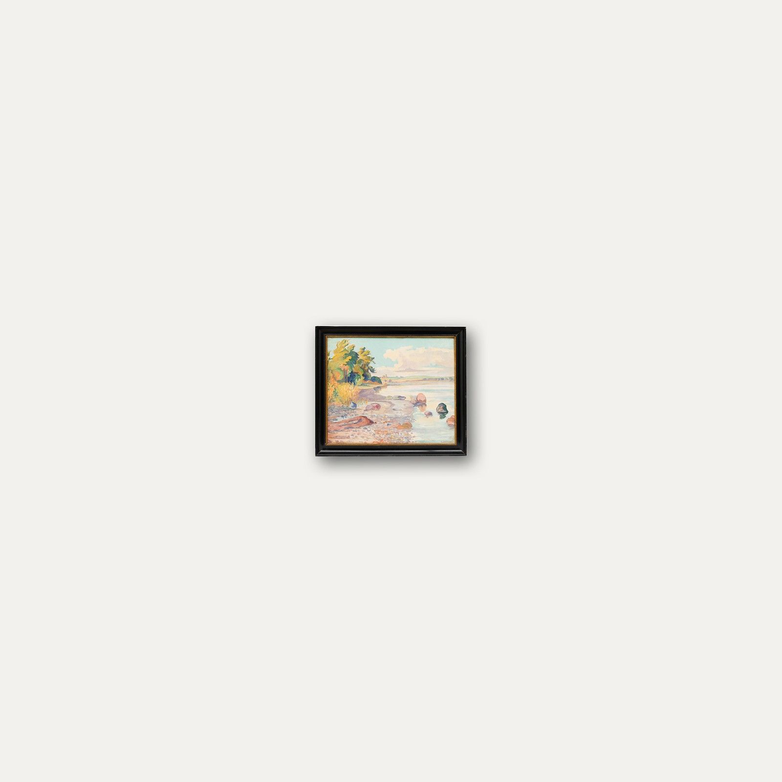 Th. Kirstein Framed Early 20th Century Oil, A Rocky Shoreline photo buy