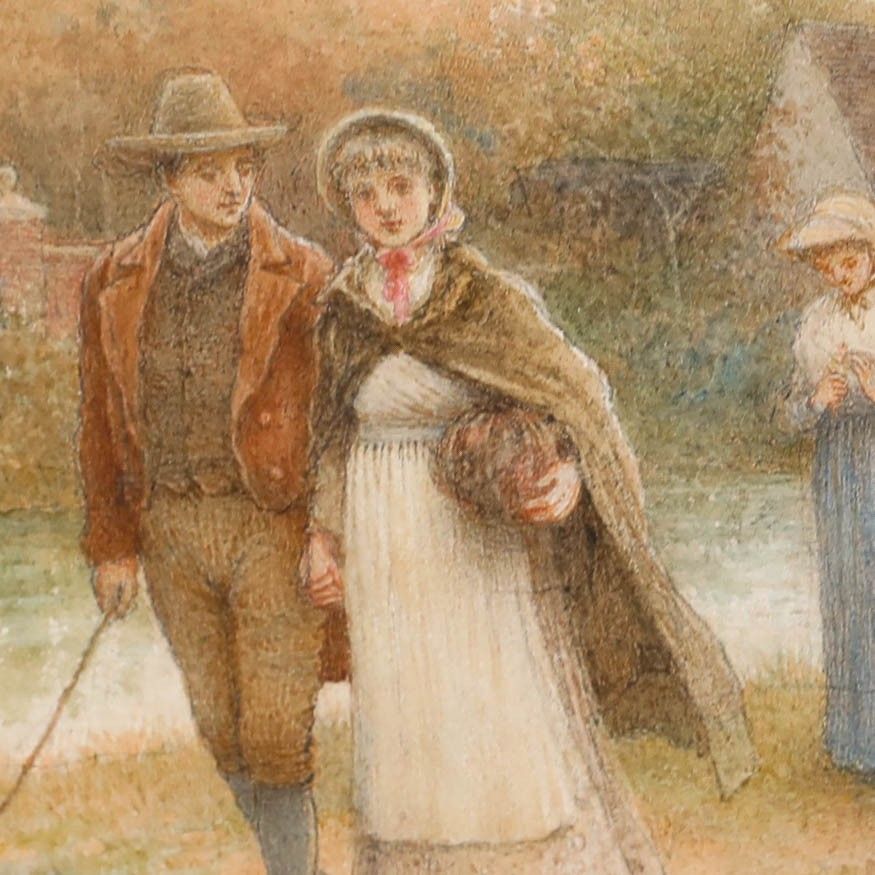 Henry Towneley Green Ri (1836 1899) Framed Watercolour, The Chaperone photo Art