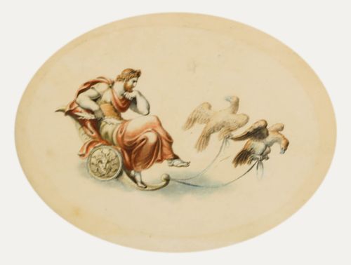 20th Century Watercolour Jupiter's Chariot photo furniture