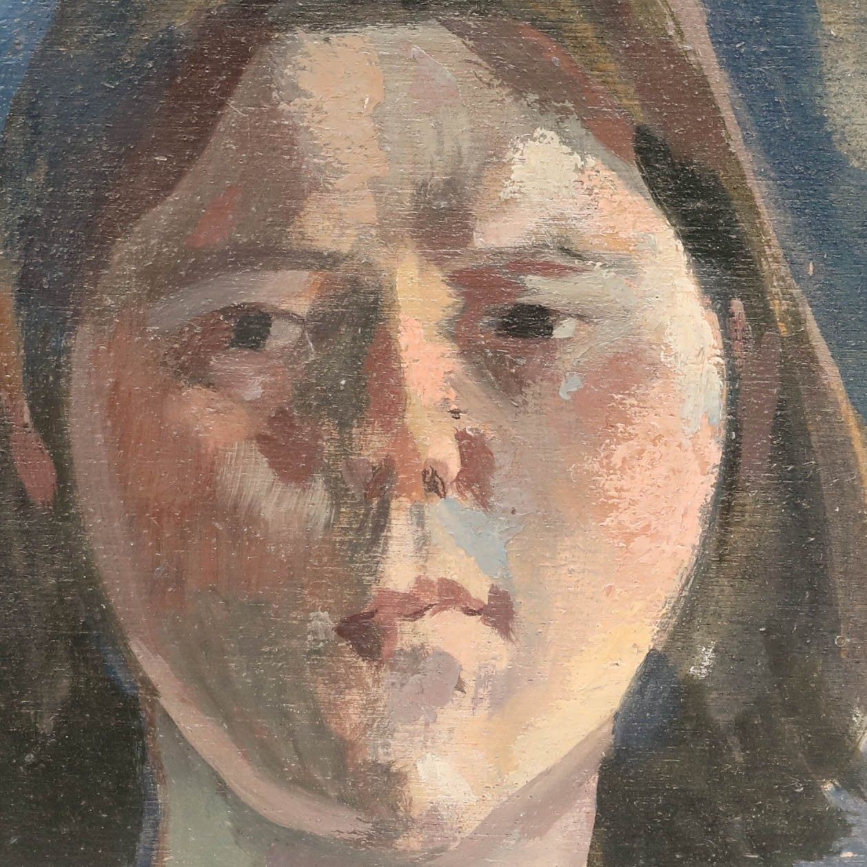 Bernadette Kelly (B.1933) 20th Century Oil, A Serious Look photo Art