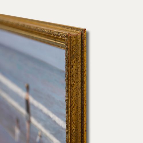 Peter Z. Phillips Framed Contemporary Oil, Paddling In The Surf photo 328.0