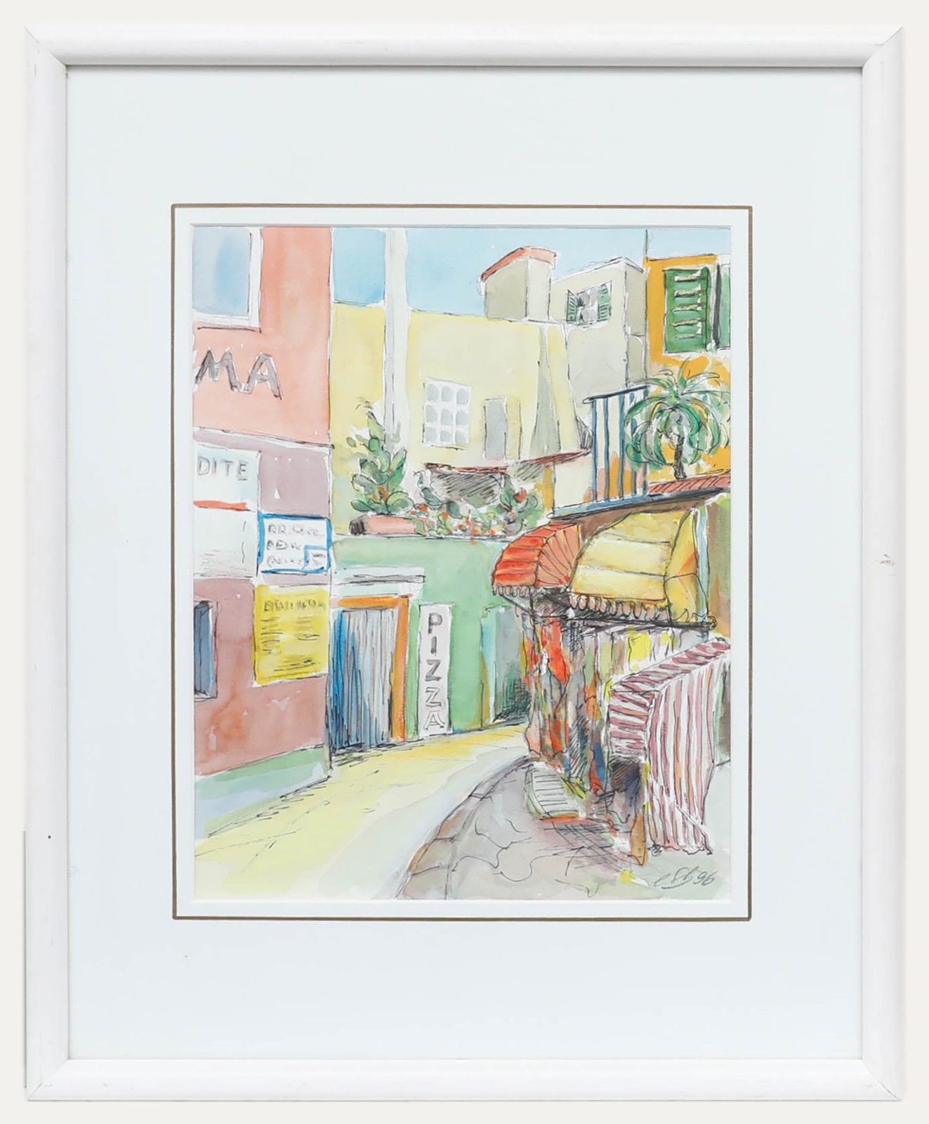 Erwin Steinhauser (1939 2023) 1996 Watercolour, Italian Street