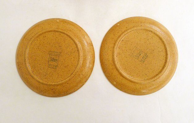 photo furniture Small Stoneware Dessert Plates From Longchamp, France, 1960s, Set Of 6