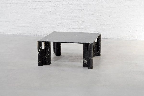 Nero Marquina Marble Coffee Table By Gae Aulenti, 1970s photo vinterior