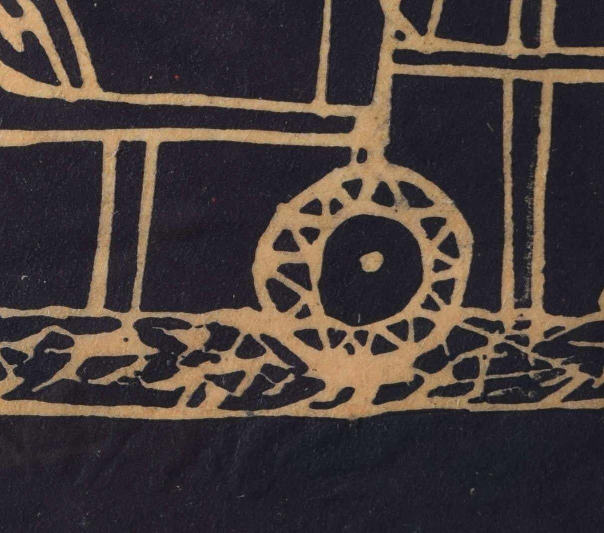 Peeking Inside The Barn, Woodblock Print By Penelope Ellis photo 295.0
