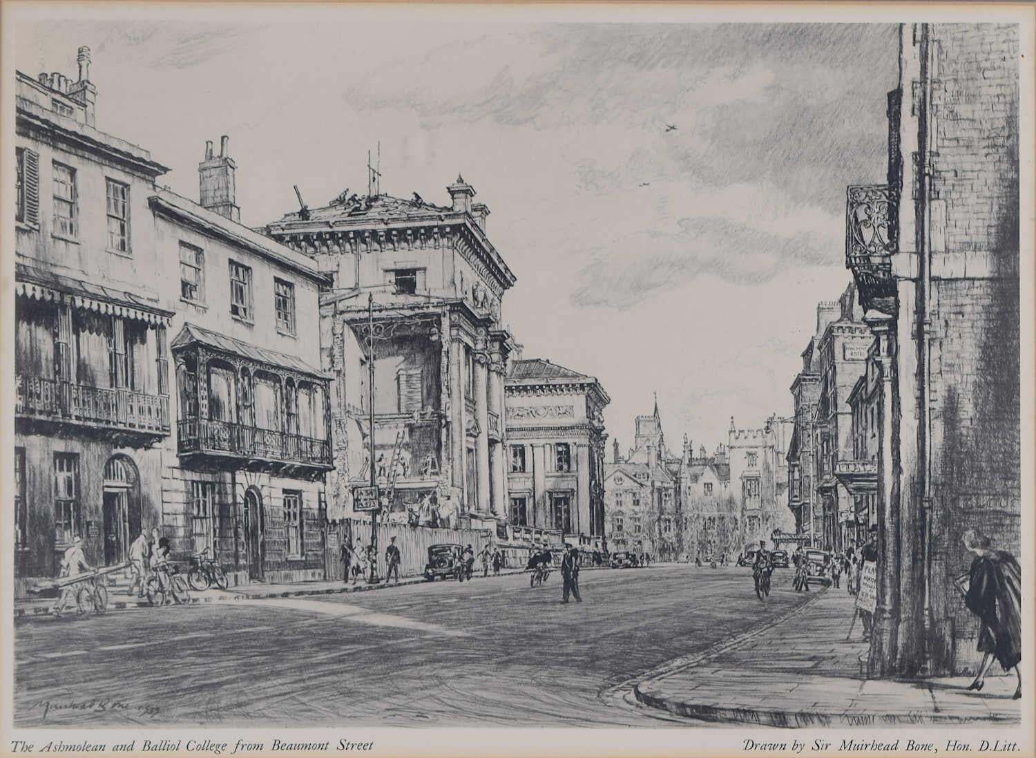 The Ashmolean And Balliol College, Oxford, Lithograph By F. L. Griggs