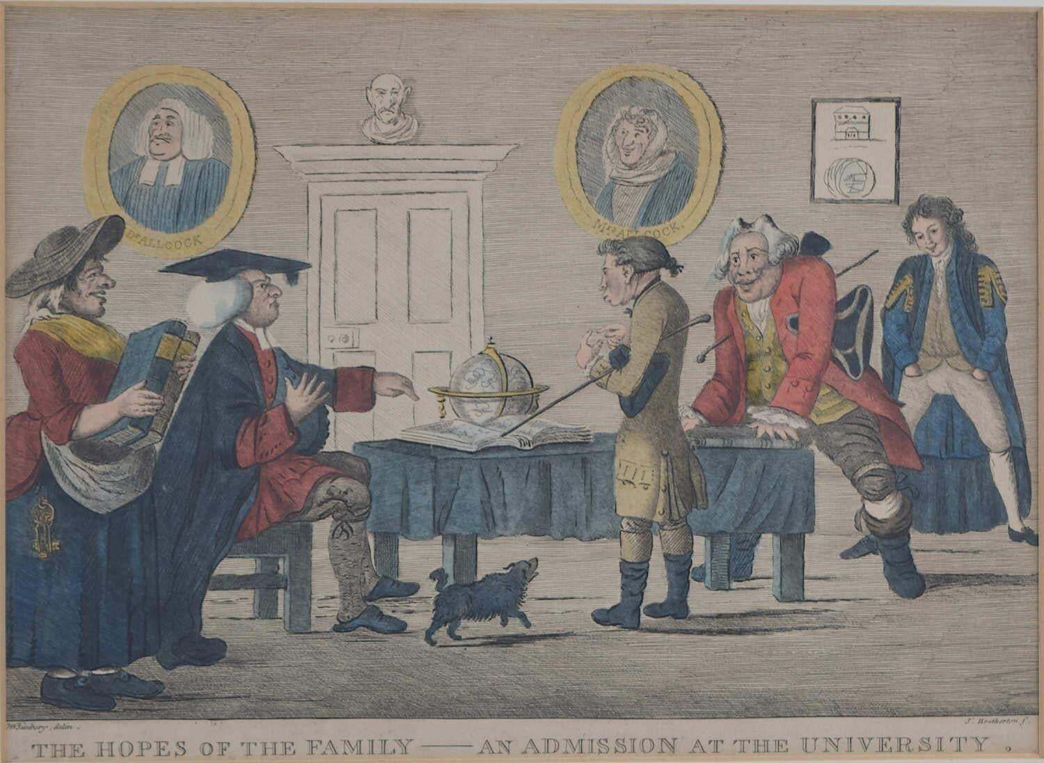The Hopes Of The Family, University Of Cambridge Engraving By William Bunbury, C.1790