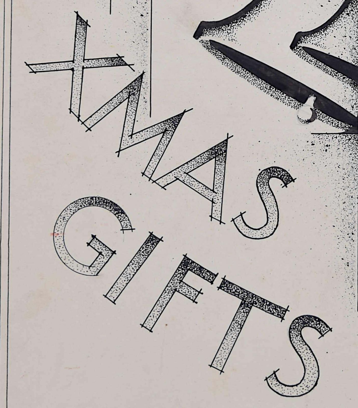 Xmas Gifts, 1930s Vintage Poster Design By A. E. Halliwell photo 1053.0