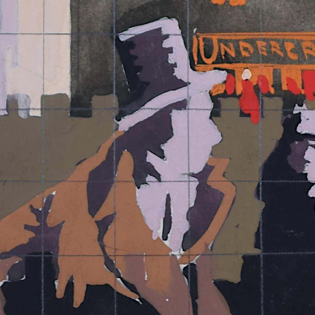 Underground To Escape The Fog , 1927 Art Deco Poster Design By A. E. Halliwell photo furniture