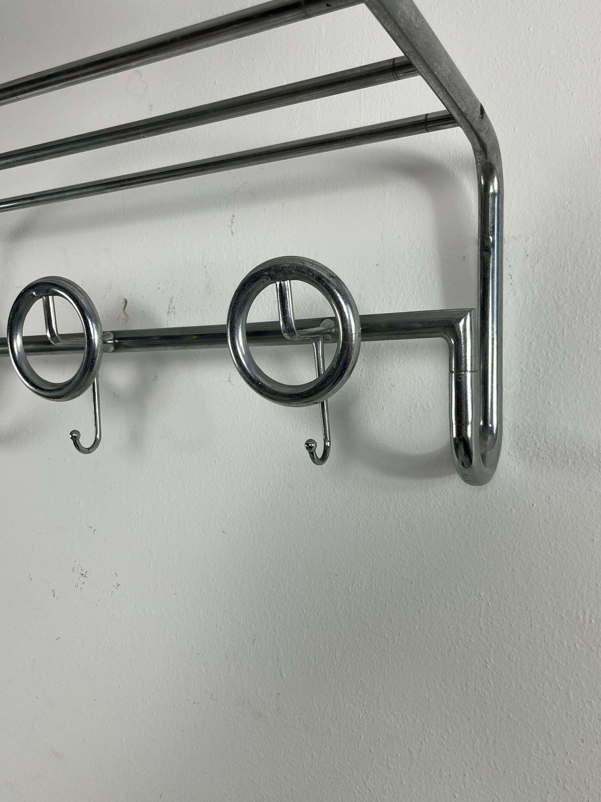 Mid Century French Steel Coat Hanger, 1950s photo vintage