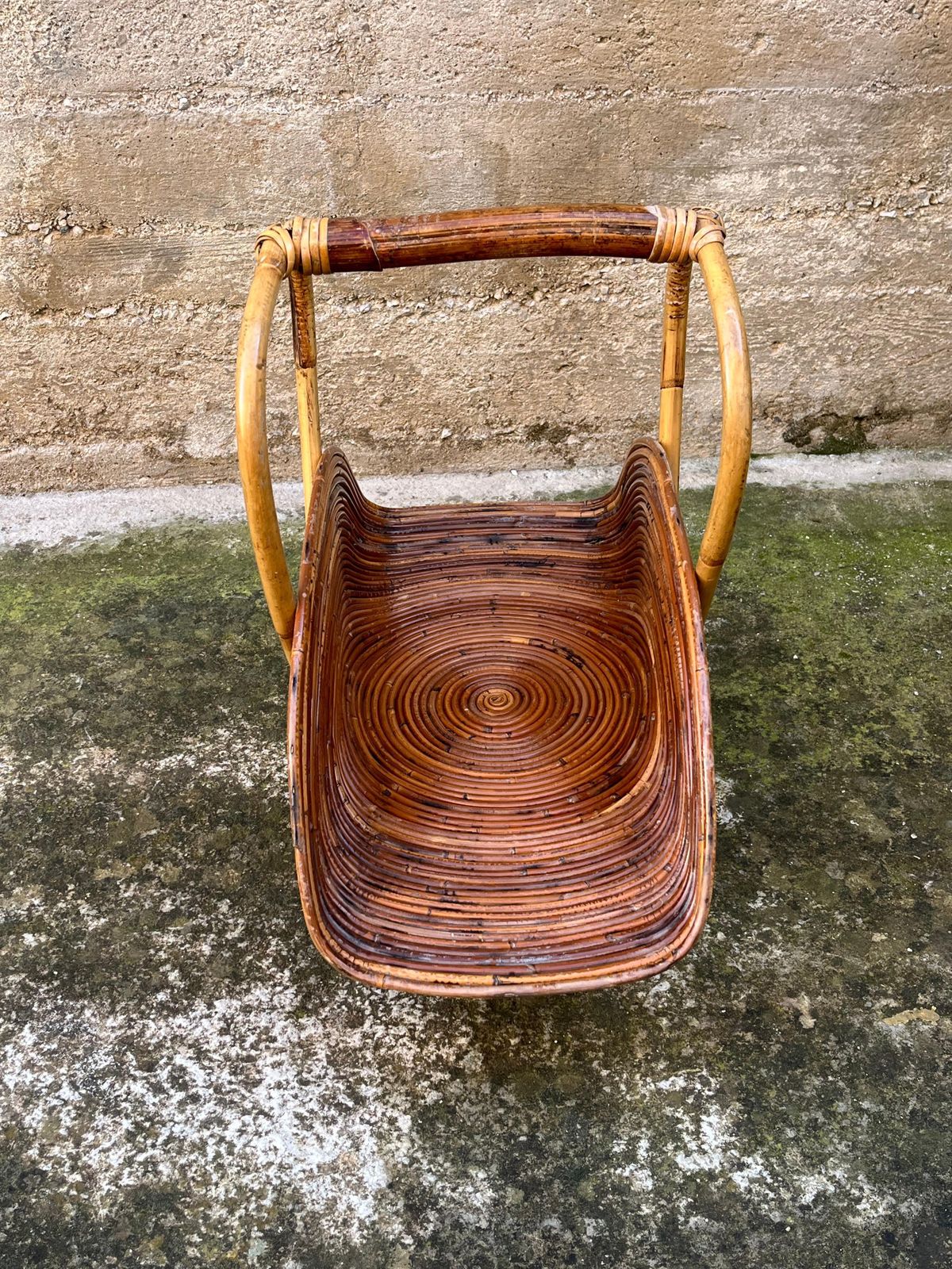 Mid Century Bamboo Rattan Magazine Rack In The Style Of Vivai Del Sud 1950s photo Home Decor