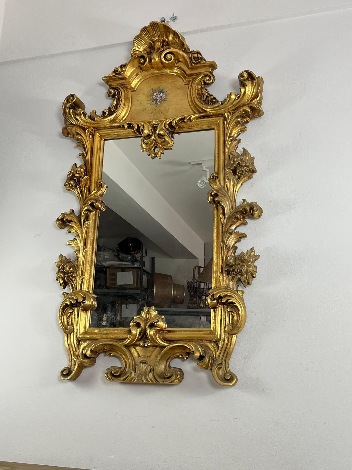 Mid Century Louis XV Console And Wall Mirror In Carved And Gilt Wood, 1930s photo buy