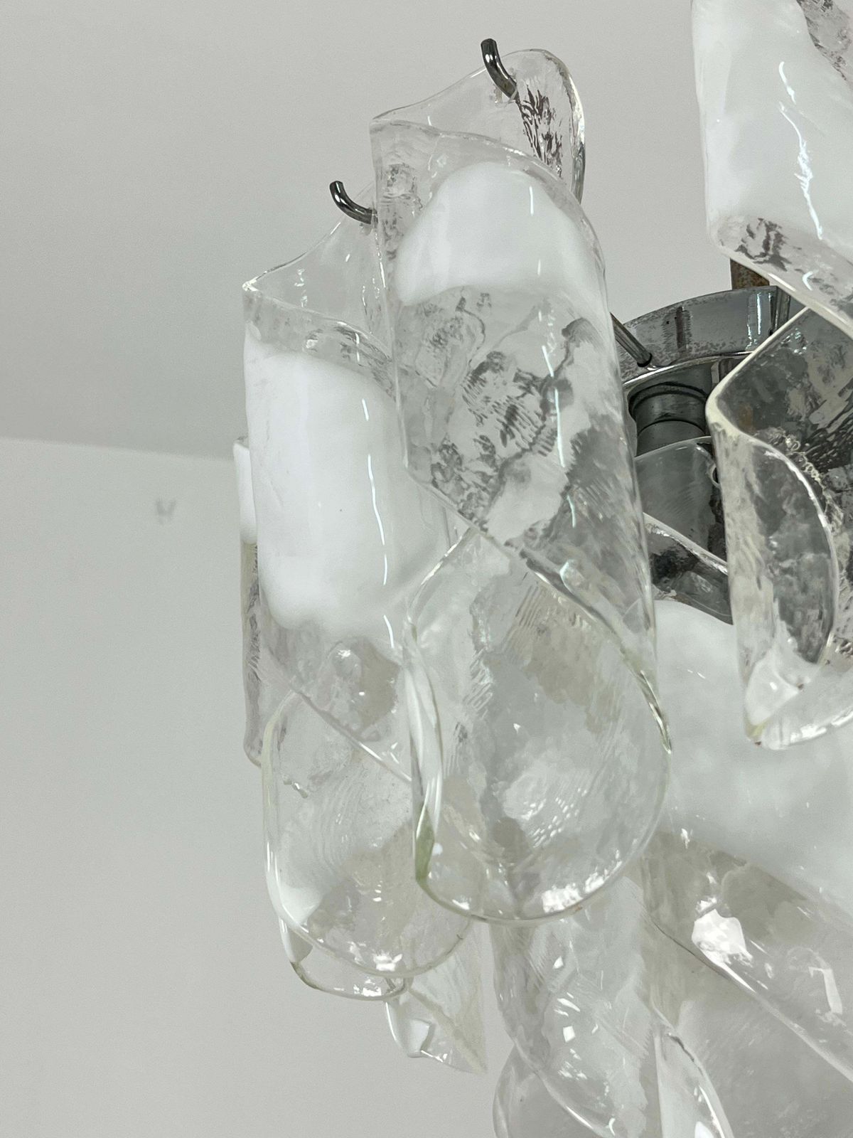 Mid Century Murano Glass 4 Light Chandelier, 1960s photo vinterior