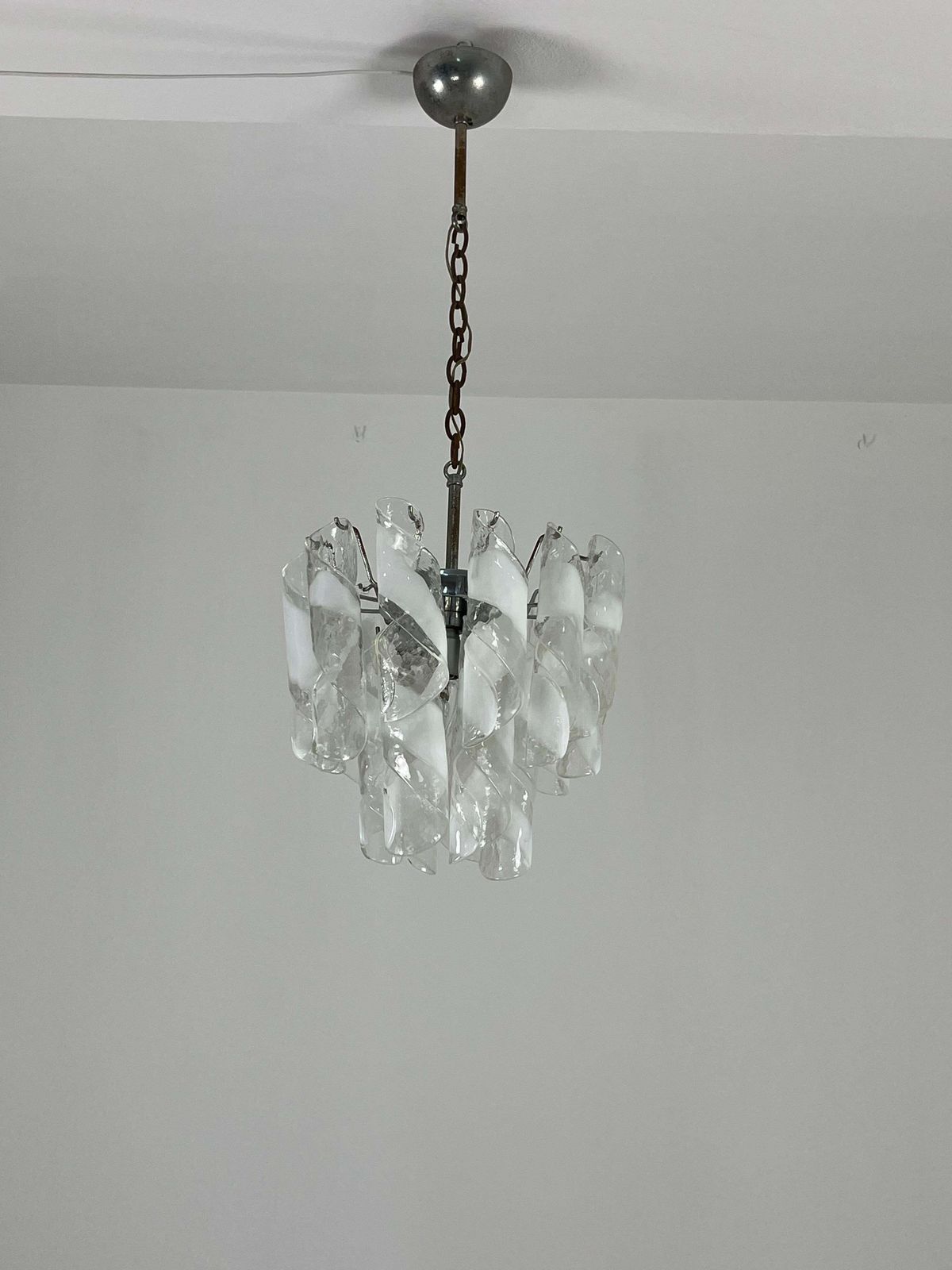 1155.0 Mid Century Murano Glass 4 Light Chandelier, 1960s photo