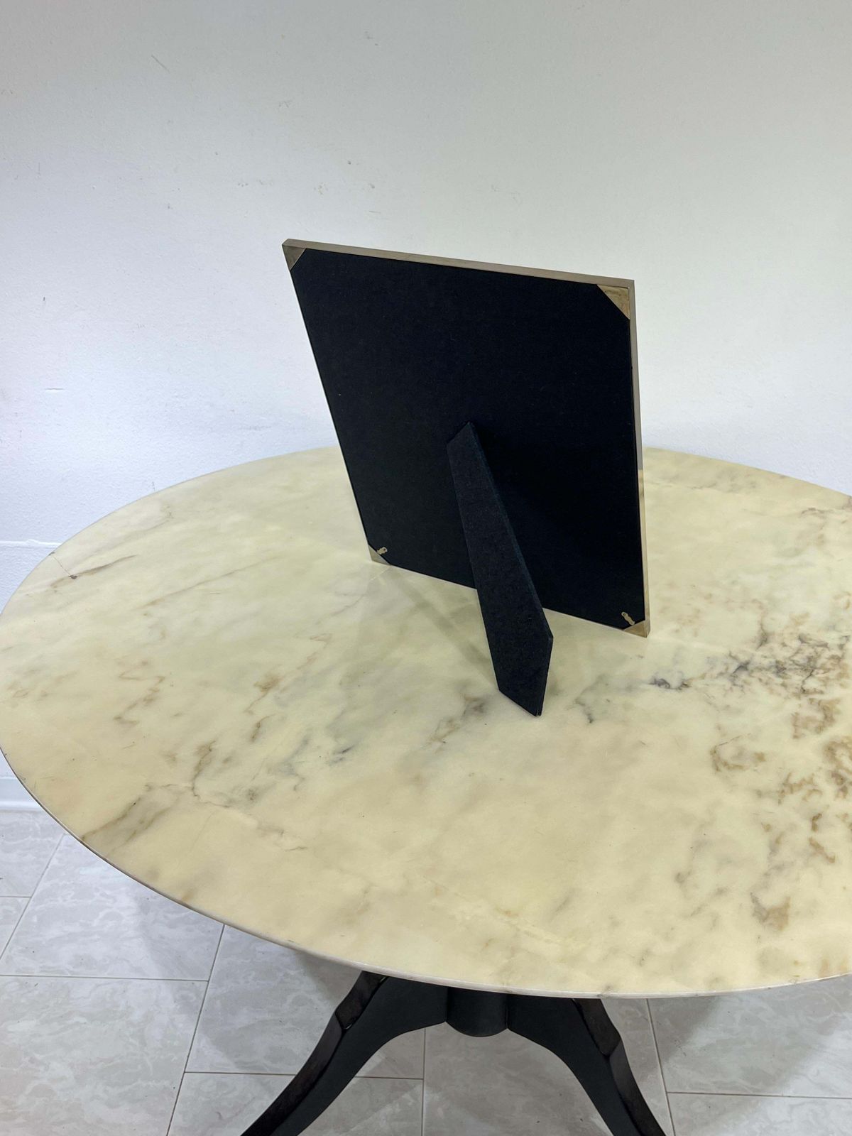 Large Mid Century Chromed Metal Photo Holder Italian Design 1950s photo vinterior