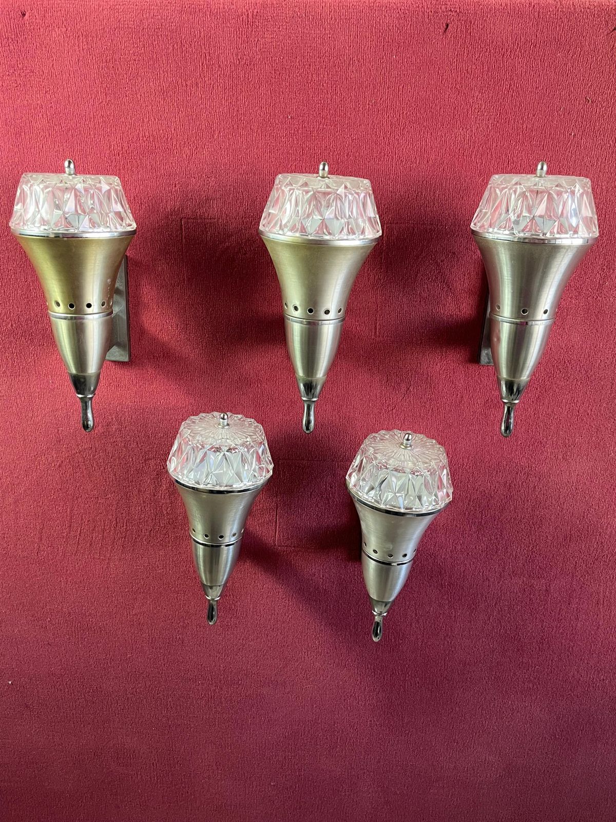 Lighting Set Of 5 Mid Century Wall Lamps Attributed To Ignazio Gardella For Azucena 1960s photo