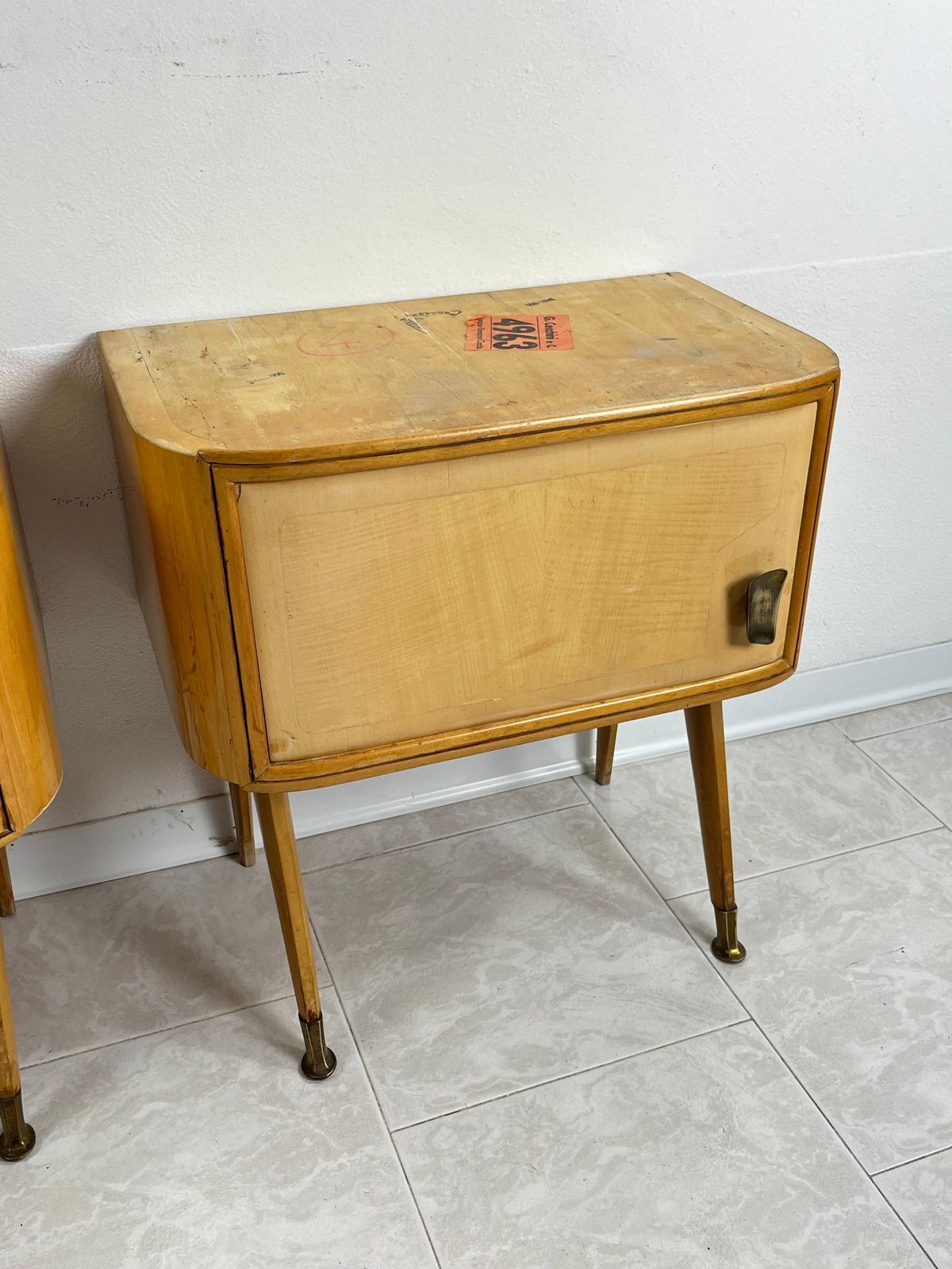 photo vintage Set Of 2 Mid Century Bedside Tables Attributed To Vittorio Dassi 1959