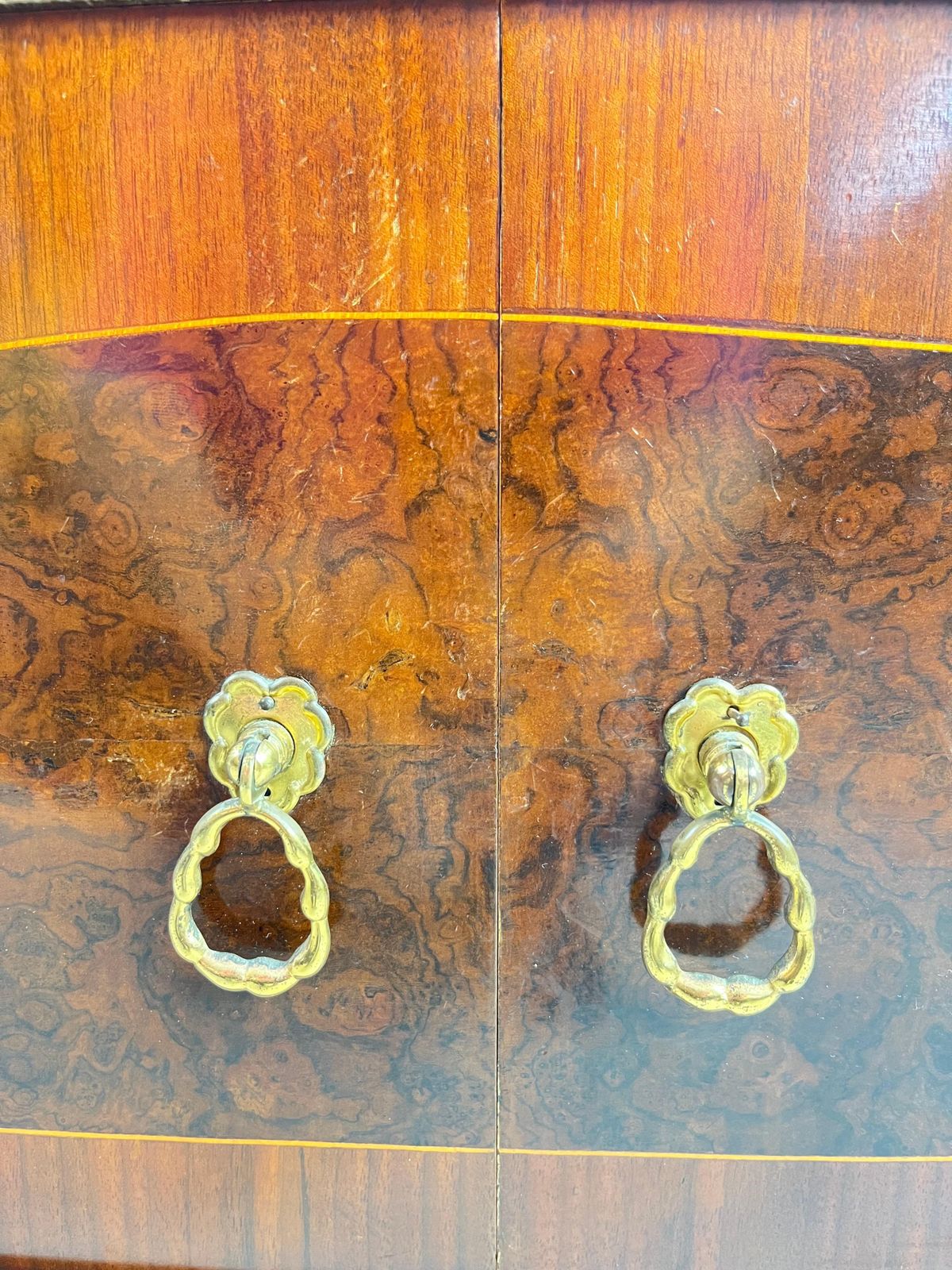 Furniture Set Of 2 Mid Century Bedside Tables With Mirror Italian Design 1960s photo
