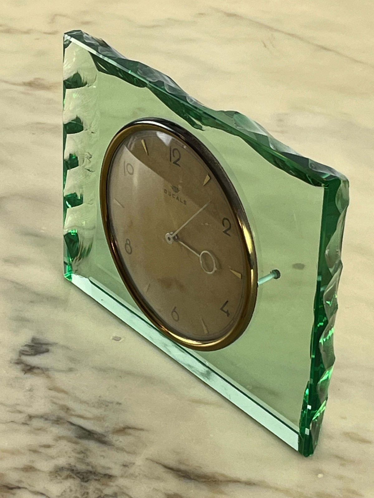 Home Decor Mid Century Max Ingrand For Fontana Arte Murano Glass Table Clock 1960s photo