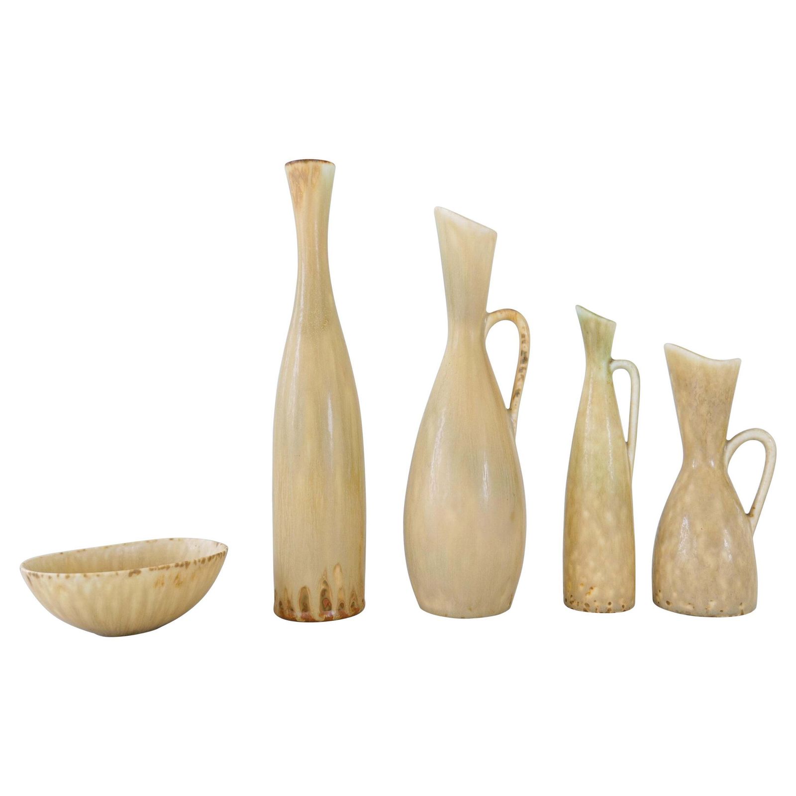 Midcentury Modern Groupe Of 5 Vessels Rörstrand Sweden 1950