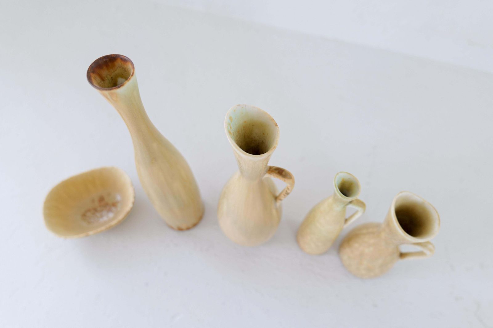 photo for sale Midcentury Modern Groupe Of 5 Vessels Rörstrand Sweden 1950