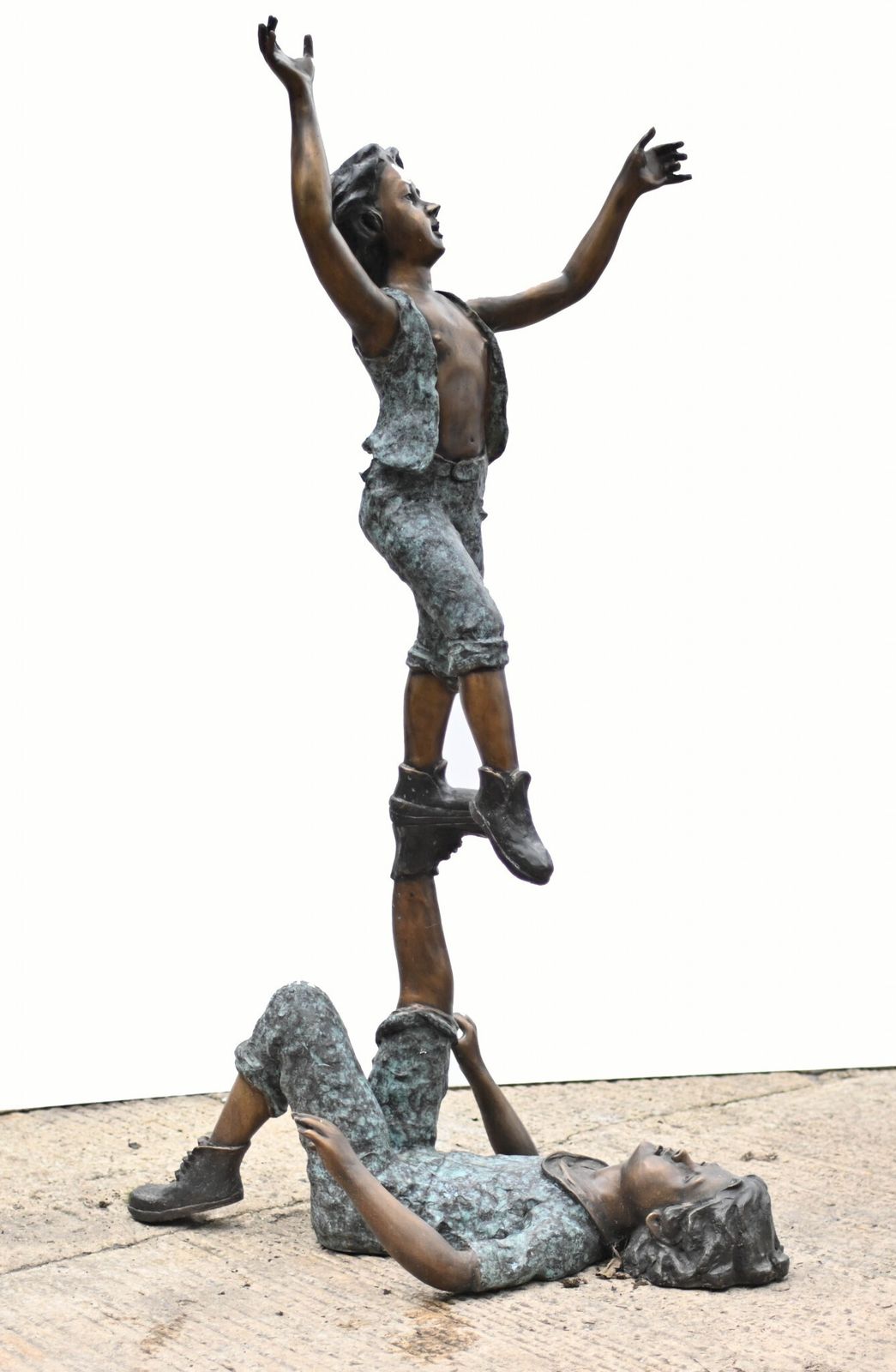 Children Acrobat Bronze Statue Garden Sculpture 6 Feet 170 Cm photo furniture