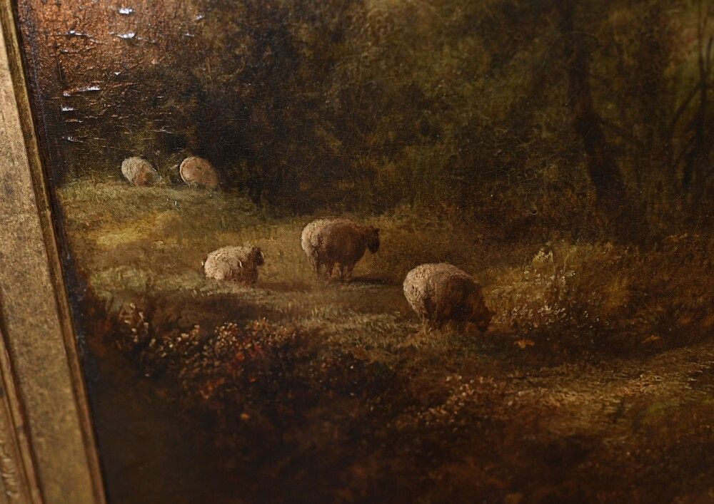 Victorian Oil Painting English Norfolk Landscape Rustic Circa 1860 Arcadia photo Art